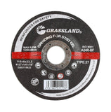 Stainless Steel Grinding Wheel, 4-1/2 x 1/4 x 7/8, T27: label side