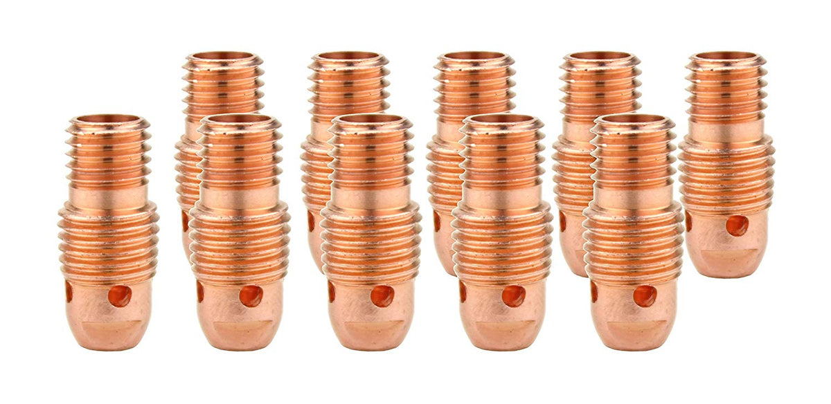 Standard 13N TIG collet bodies arranged in two rows