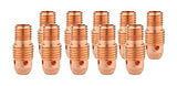 Standard 13N TIG collet bodies arranged in two rows