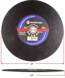 Steel Cut-Off Wheel, 14 x 1/8 x 1, T41: dimension and profile diagram