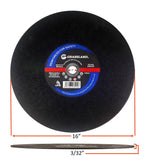 Steel Cut-Off Wheel, 16 x 3/32 x 1, T41: dimension and profile diagram