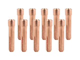 Five short 10N-S stubby TIG collets