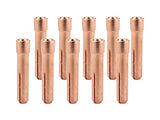 Five short 10N-S stubby TIG collets