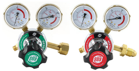 SÜA 25HX oxygen and acetylene regulator pair