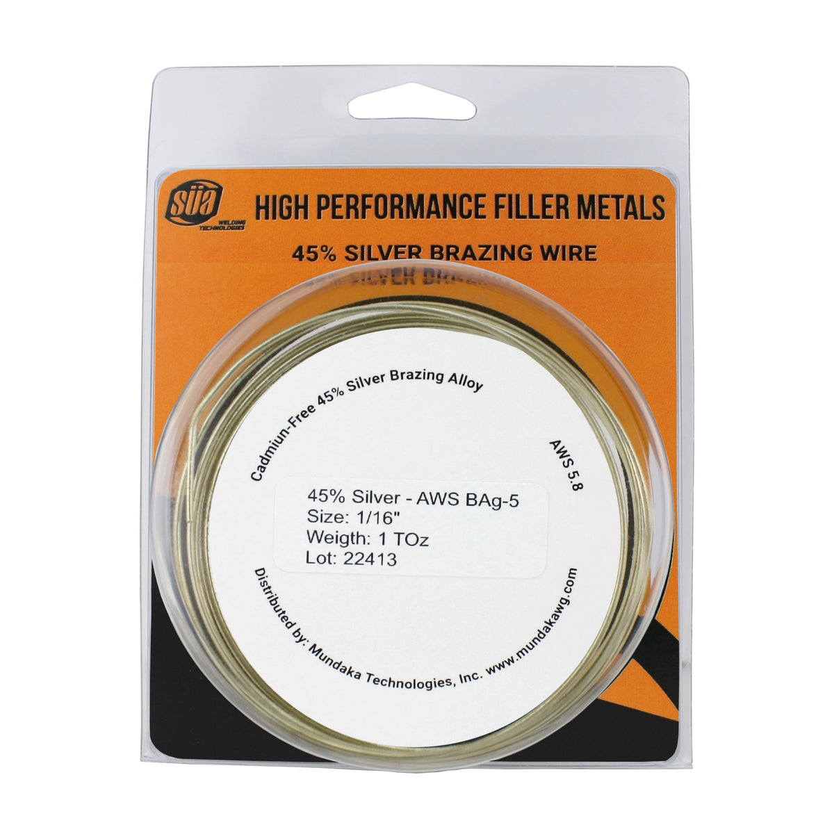 SÜA 45% silver BAg-5 wire one-troy-ounce package