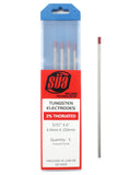 SÜA 5/32-inch red-tip thoriated tungsten pack with blue cap