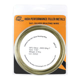 SÜA 56% silver brazing wire labeled 5 troy ounces, 1/16 inch