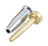 Two-piece cutting tip with shell separated from brass insert