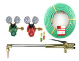 21 inch oxy-acetylene torch set with regulators, arrestors and twin hose