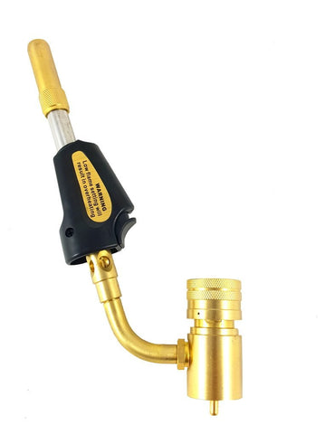 Swivel brazing torch with brass cylinder connector
