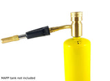 Swivel torch pointing sideways on optional fuel cylinder