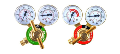 SÜA LDB oxygen and acetylene regulator pair