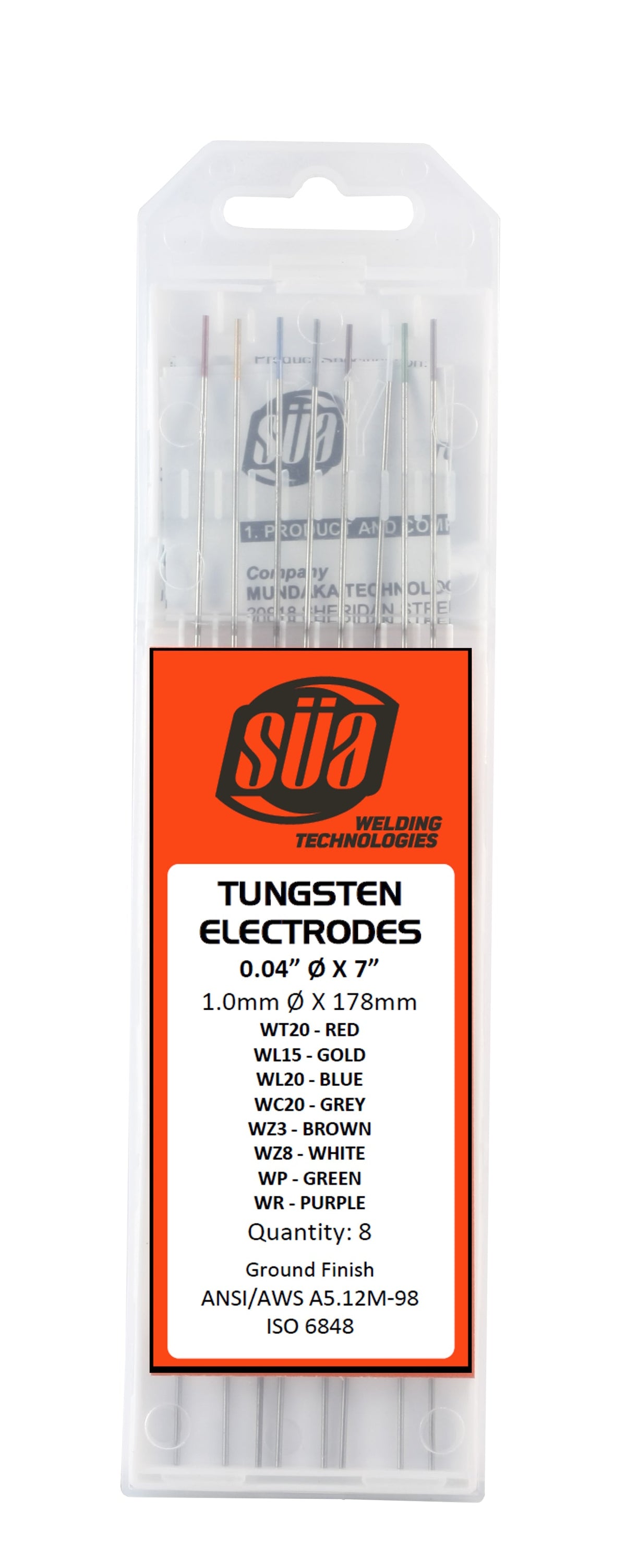 SÜA mixed-color TIG tungsten retail pack