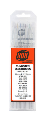 SÜA mixed-color TIG tungsten retail pack