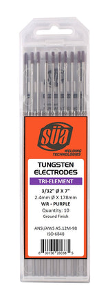 SÜA purple-tip tri-element tungsten electrode pack