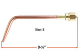 Size 5 W-series welding tip length diagram