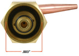 W-series mixer connection diameter close-up