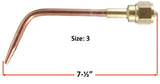Size 3 W-series welding tip length diagram