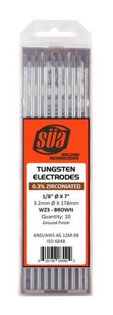SÜA zirconiated tungsten pack with brown label