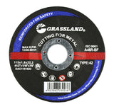 GRASSLAND type 42 metal cut-off wheel, 4.5 x 1/16 x 7/8 inch