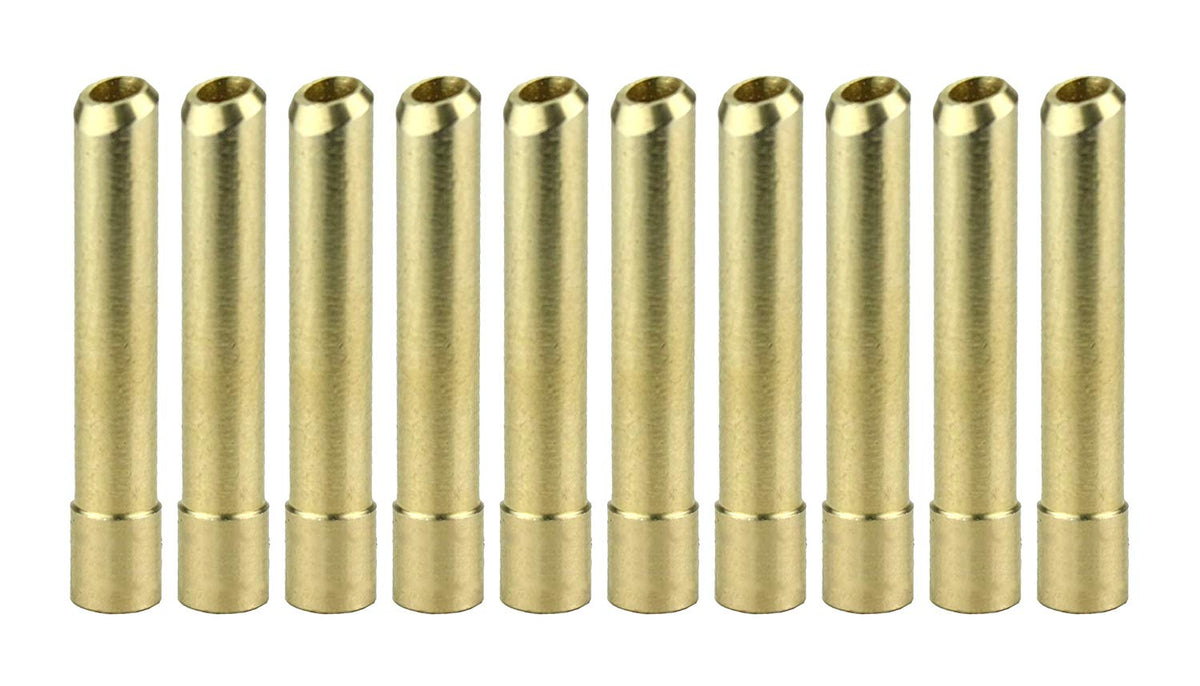 Ten brass wedge collets for 9/20 quartz TIG setups