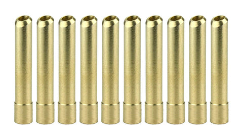 Ten brass wedge collets for 9/20 quartz TIG setups