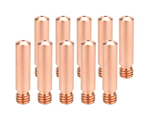 Ten copper 11-series MIG contact tips
