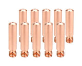 Ten copper 11-series MIG contact tips