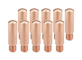 Ten copper 11H heavy-duty MIG contact tips