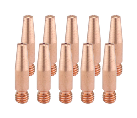 Ten copper 11T tapered MIG contact tips