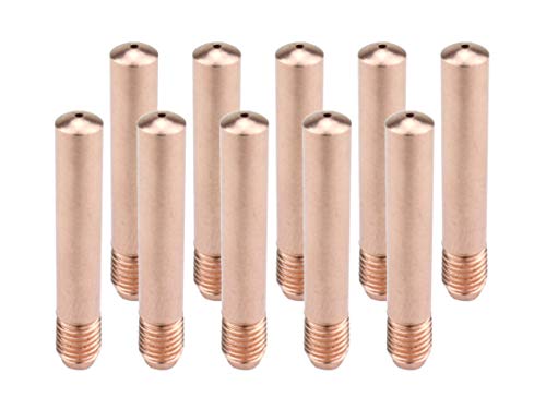 Ten copper 14-series MIG contact tips