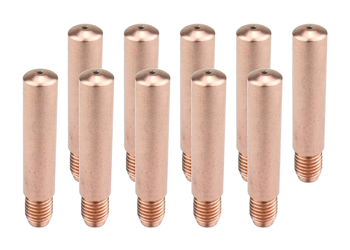 Ten copper 14H heavy-duty MIG contact tips