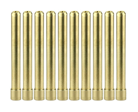 Ten long wedge collets for 17/18/26 quartz TIG setups