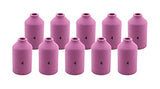 Ten size 4 regular pink TIG gas-lens cups