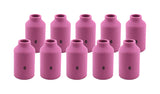 Ten size 6 regular pink TIG gas-lens cups