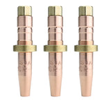 Three MC12 acetylene cutting tips