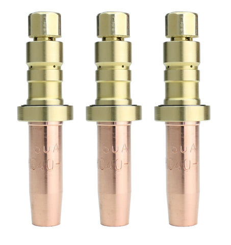Three MC40 propane cutting tips