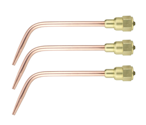 Three W-J welding and brazing tips