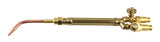 Torch handle fitted with bent welding tip