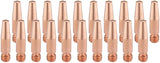 Twenty copper 11T tapered MIG contact tips