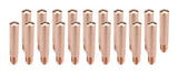 Twenty copper 14H heavy-duty MIG contact tips