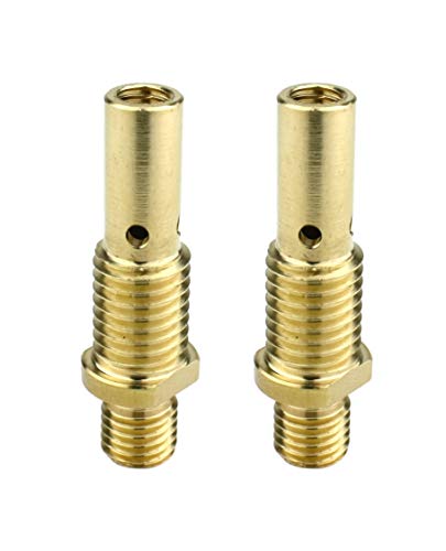 Two brass 35-50 MIG gas diffusers