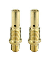 Two brass 35-50 MIG gas diffusers