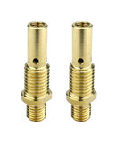Two brass 35-50 MIG gas diffusers