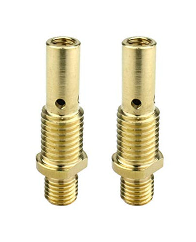 Two brass 35-50 MIG gas diffusers