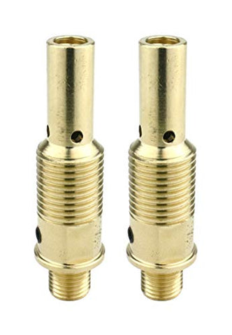 Two brass 52FN MIG gas diffusers