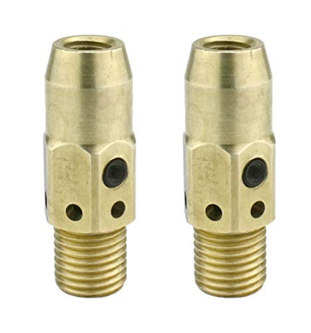 Two brass 54A MIG gas diffusers