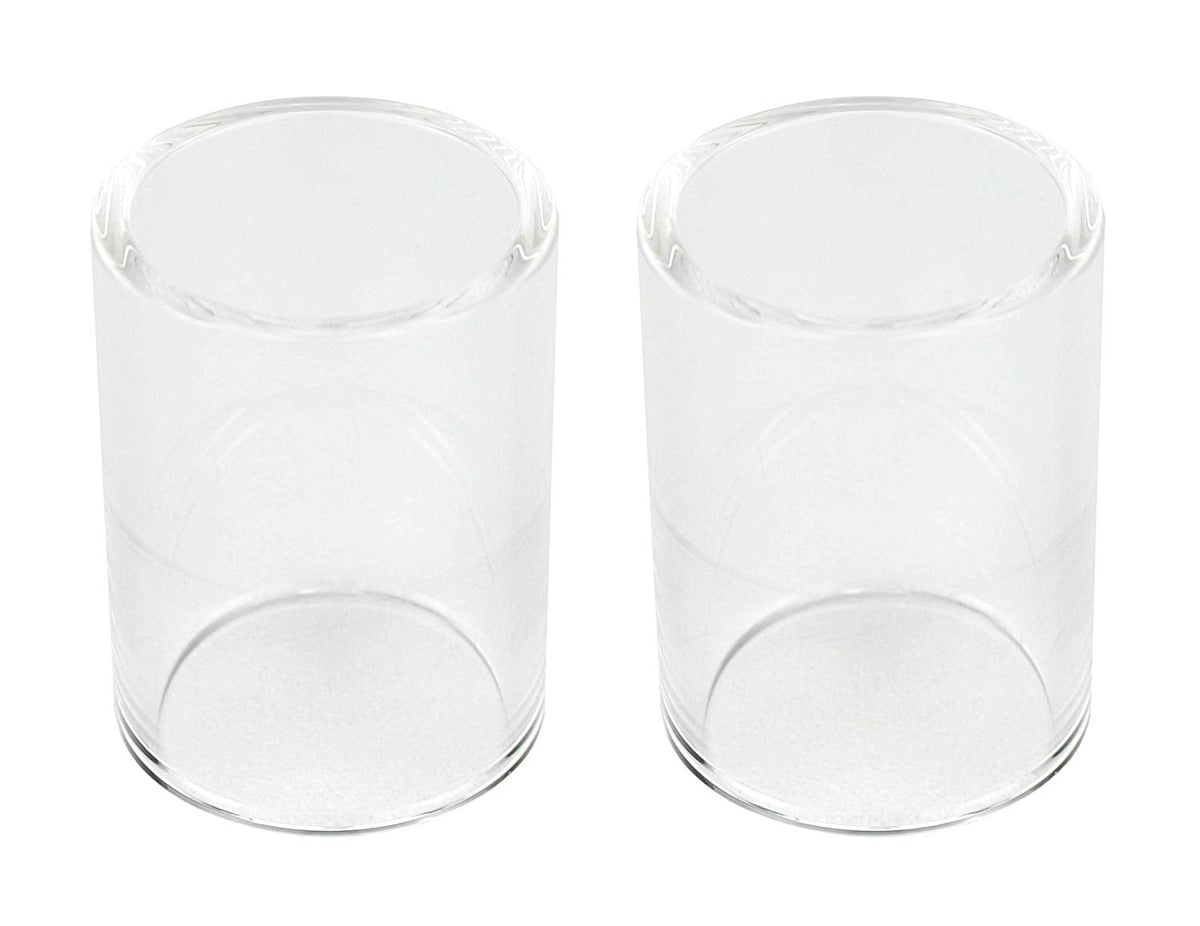 Two clear large-diameter quartz TIG cups