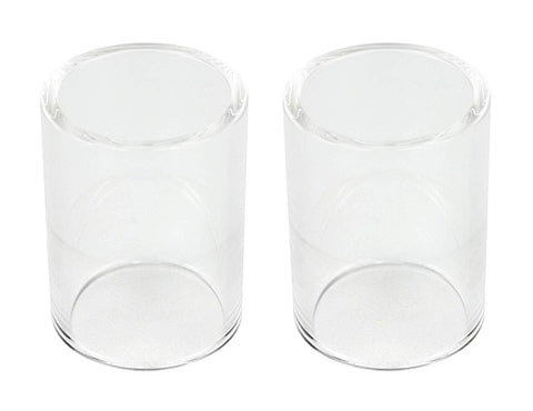 Two clear large-diameter quartz TIG cups