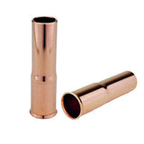 Two copper 22 slip-on MIG nozzles